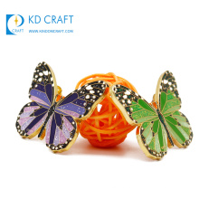 Wholesale china custom metal colorful enamel glitter gold plated elegant cute animal butterfly lapel pin